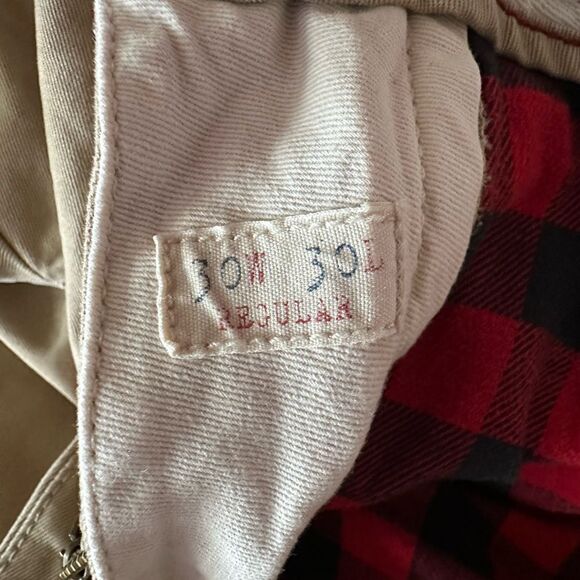 J. Crew Flannel Lined Khaki Pants New Mens Size 30 Outdoor Workwear Warm - Picture 11 of 13